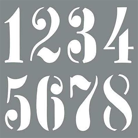 stencil numbers printable customize  print