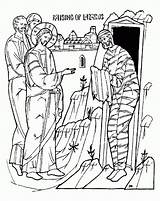 Jesus Lepers Lazarus Heals Raises sketch template