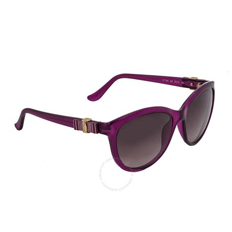 Salvatore Ferragamo Salvatore Ferragamo Ladies Purple Round Sunglasses