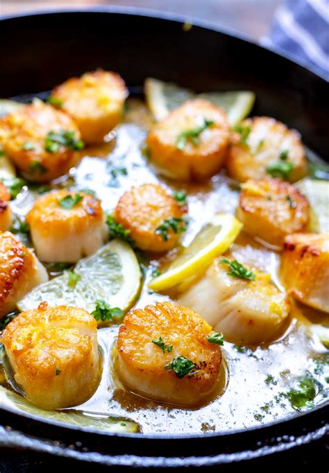 lemon butter seared scallops  easy wonkywonderful