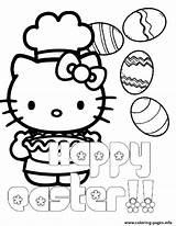 Kitty Easter Coloring Hello Pages Chef Eggs Pie Printable Info sketch template