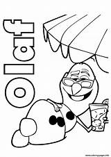 Olaf Kolorowanki Boit Glace Plage Tea Dzieci Colouring Bestcoloringpagesforkids Frozens Snowman sketch template