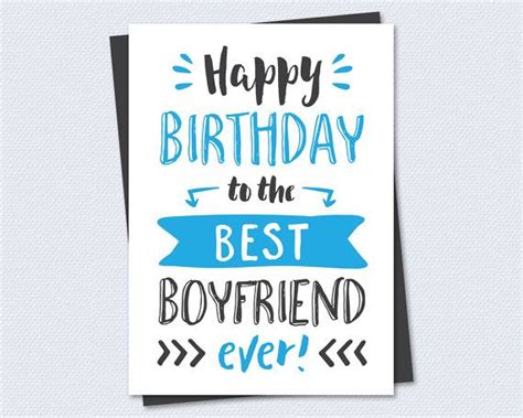 printable birthday cards  boyfriend printable templates