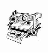 Tattoo Coloring Camera Drawings Pages Polaroid Sketches Doodle Girls Pencil Easy Adults Kids Girl Cute Blackwork Stylo Instagram Sheets Printable sketch template