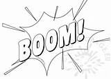 Boom Explosion Coloring Cartoon sketch template