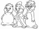 Coloring Pages Alvin Chipmunks Printable Kids Cartoon sketch template