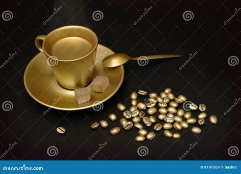 gold coffee stock image image  fresh freshness elegant