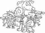 Rugrats Coloring Pages 90s Printable Characters Cartoon Cartoons Color Kids Angelica Sheets Gif Colorear Print Clipart Disney Chuckie Adults Dibujos sketch template