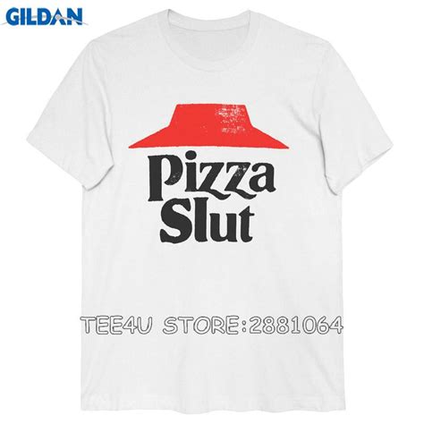 Tee4u Online T Shirts Crew Neck Fashion Short Mens Pizza Slut T Shirts