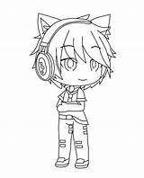 Gacha Coloring Headphone Coloringpagesonly sketch template