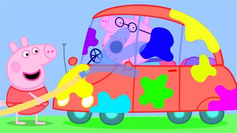 car wash  peppa pig   family peppa pig official family kids