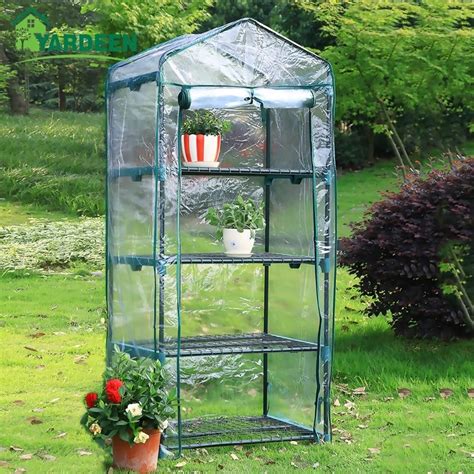 yardeen yosemite  tiers portable greenhouse small backyard extended