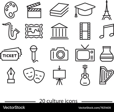 culture  icons royalty  vector image vectorstock