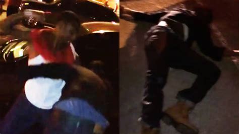 Put Him To Sleep Dude Gets Jumped Outside A Nightclub