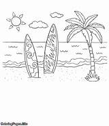 Surfing Coloringpages sketch template