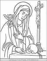 Coloring Paredes Ann Jesus Saint Mary Thecatholickid sketch template