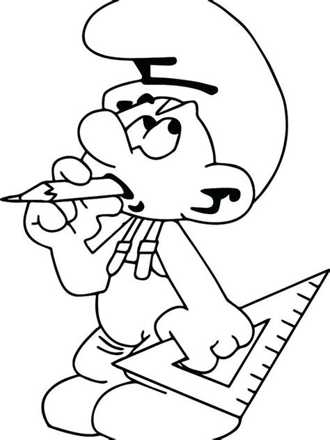 grumpy smurf coloring pages     collection  funny