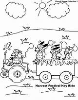 Coloring Festival Fall Pages Hay Harvest Ride Printable Church Sheep Thanksgiving Clipart Kids Color Balloons Getcolorings Version Collection House Print sketch template