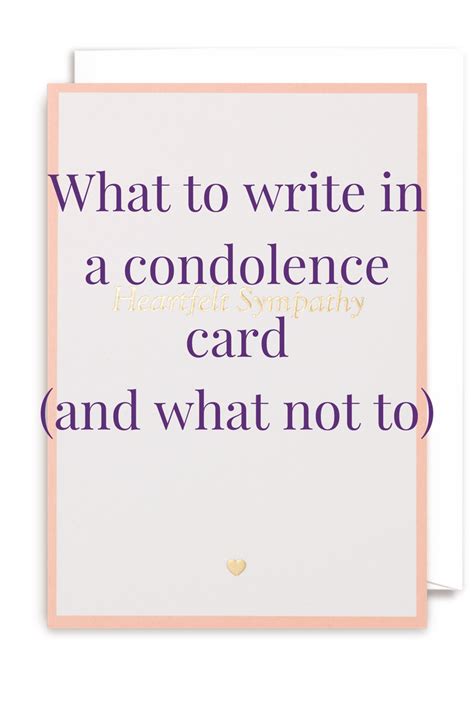 Sympathy Messages What To Write In A Condolence Card