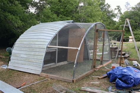 diy trampoline chicken coop picture instructions