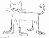 Pete Cat Shoes Coloring Clipart Pages Shoe Printable Color Clip Kids sketch template