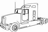 Kenworth Truck Coloring Trailer Pages Semi Drawing Freightliner Tractor Sketch Peterbilt T600 Horse Printable Wheeler Para Dibujos Trucks Side Flatbed sketch template