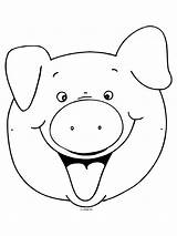 Varken Masker Knutselen Kleurplaten Pig Varkens Maken Zelf Kleurplaat Knutselpagina Boerderijdieren Feest Bezoeken Groot sketch template