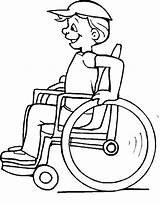 Pages Wheelchair Coloring Drawing Clipart Disabilities Chair Children Wheel Needs Special Color Kids Disabled Kid Cartoon Sheets Ramp Drawings Child sketch template