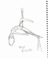 Aerea Silks Danza Acrobacia Acrobacias Ballet Hoop Dancer Acrobatics Circense sketch template