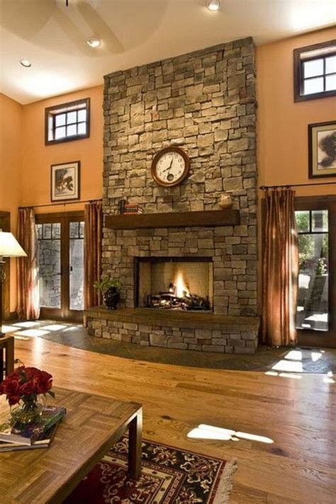 awesome traditional stone fireplace decorating ideas   copy