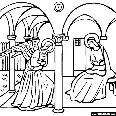 coloring page annunciation