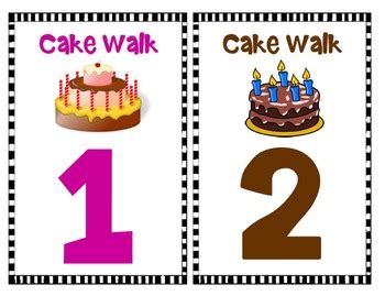 cake walk numbers printable portal tutorials