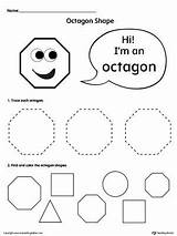 Octagon Trace Kindergarten Printable Tracing Math Myteachingstation Introducing sketch template