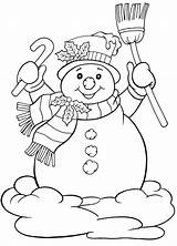 Coloring December Pages Kids Frosty sketch template