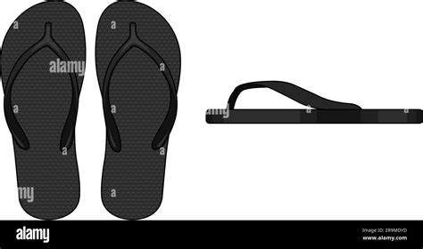 beach sandals flip flops template vector illustration set stock