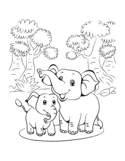 african animals coloring book  print