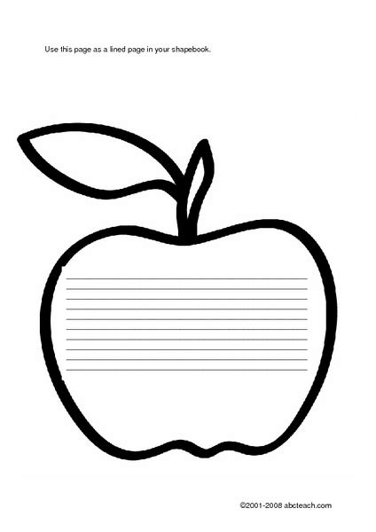 traceable apple worksheet  kindergarten lesson planet