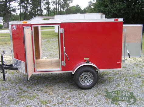 custom  sa trailer red single door  side doors snapper trailers