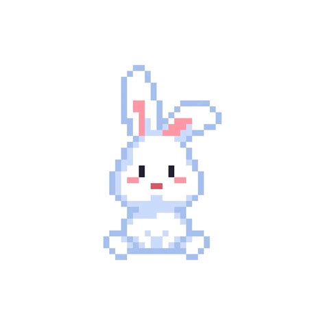 premium vector vector cute rabbit pixel art