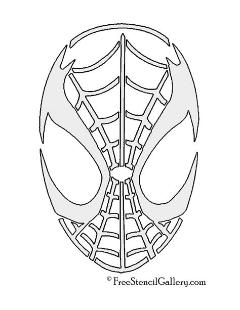 spiderman mask stencil  stencil gallery