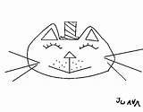 Coloring Juana Cat Coloringcrew sketch template