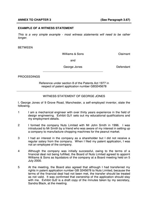 witness statement template south africa fill  printable