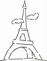 Coloring Tower Eiffel Pages Flag France French Paris Outline Drawing Tour Clipart Cartoon Sheet Colouring Vietnam Search Color Printable Google sketch template