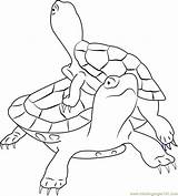 Painted Turtles Coloring Turtle Climbing Coloringpages101 Pages sketch template