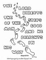 Steps Directs Lord Coloring Psalm Printable Kids Pages Psalms Adron Mr sketch template