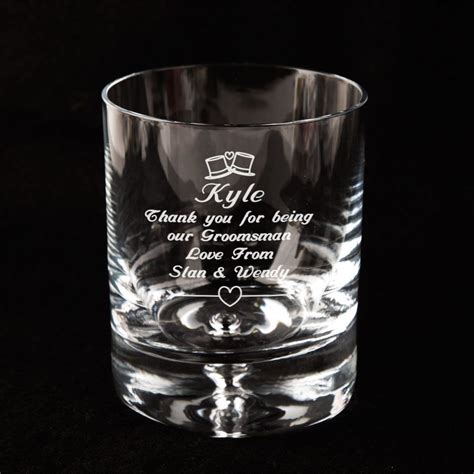 Engraved Groomsman Whisky Glass Unique Personalised Wedding Party T