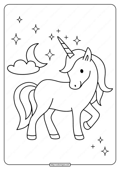 printable unicorn   moon coloring page moon coloring pages
