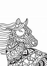 Cheval Kleurplaat Adulte Mozaiek Paarden Paard Cavallo Vento Viento Caballo Mosaik Pferden Kleurplaten Malvorlage Persoonlijke Maak sketch template
