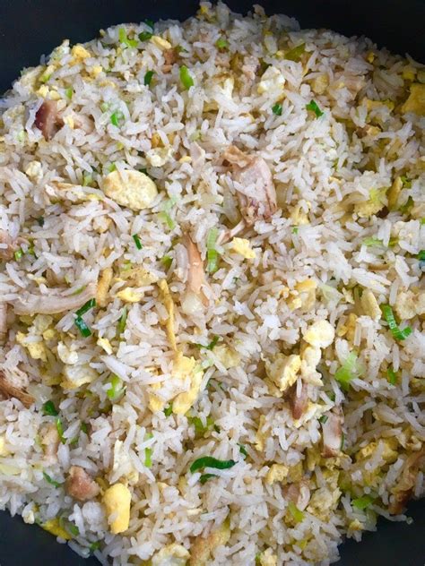 gebakken rijst met kip ei en prei snelle chinese nasi mooie recepten gebakken rijst eten