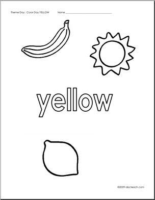 coloring pages yellow abcteach